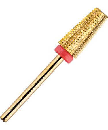 BNG 5-in-1 Carbide Nail Drill Bit for Fast Acrylic & Hard Gel Removal - Tungsten Steel Manicure Pedicure Tool - Fine Gold - Buy Online on SooperMarket.com