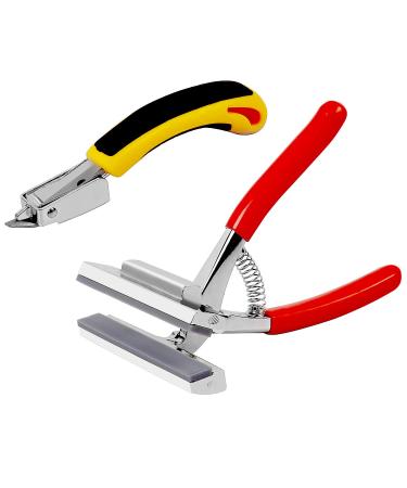 KEILEOHO Canvas Stretcher Pliers with Staple Remover, Stainless Steel Canvas Stretching Pliers with Spring Return Handle Anti-Corrosion and Anti-Rust for Stretching Canvas Oil Painting 1 PCS Pliers and 1 PCS Remover