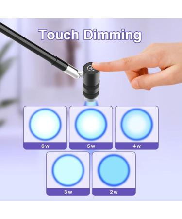 6W LED Nail Lamp Gooseneck Ultraviolet Nails Lamp Manicure Dryer Curing Light with Flexible Hose Foot Switch Detachable Head for Eyelash Glue Nail Polish - Buy Online on SooperMarket.com