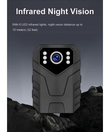 WEIIBDIE 1080P Police Body Camera with Auto Night Vision & LCD Display - Law Enforcement Video Recorder for Security Guards - 64G Card Included - Buy Online on SooperMarket.com