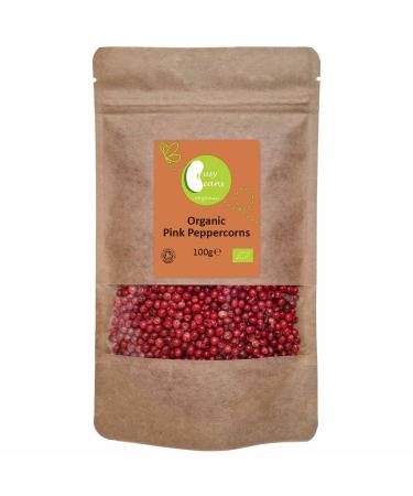 Organic Pink Peppercorns - Certified Organic - by Busy Beans Organic (100g)