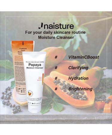 Foaming Facial Cleanser with Hyaluronic Acid | Papaya Moisture Daily Face Wash 150ml - International Shipping Available - Buy Online on SooperMarket.com