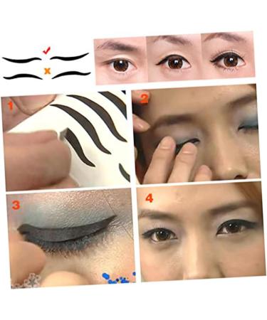 PLAFOPE 80 Pairs Eyeliner Eyeshadow Sticker Eyeliner Stickers LED Eyeliner Strip Crease Eyeline Tape Black - Buy Online on SooperMarket.com