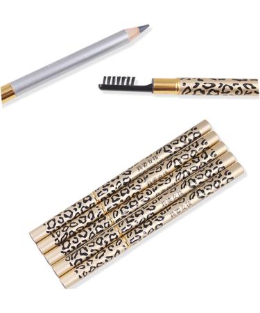 MUSISALY 2pcs Long Lasting Eyebrow Pencils Eye Brow Pencils for Women Leopard Eyebrow Brush for Women Wooden 1 count (Pack of 1) Brown - Buy Online on SooperMarket.com