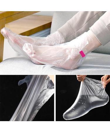 Disposable Boot Paraffin Wax Covers - 100 PC Clear Plastic Foot Masks for Spa & Foot Care Accessories - Buy Online on SooperMarket.com