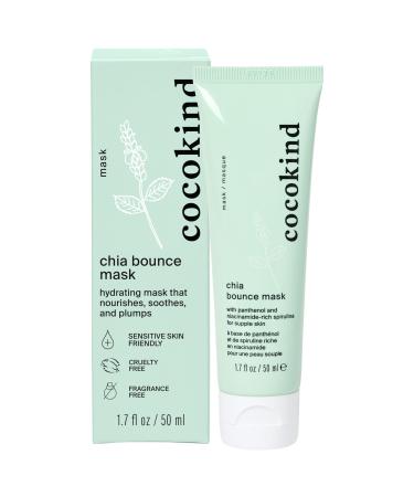 Cocokind Chia Bounce Mask  Hydrating Face Mask  Overnight Face Mask and Gel Moisturizer  With Chia Seeds  Panthenol  Niacinamide and Hyaluronic Acid