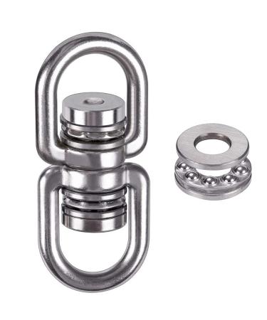 SELEWARE Bearing Swing Swivel, 360 Rotational Device Hanging Accessory for Web Tree Swing, Hammock Chair, Climbing Rope, Aerial Yoga, Kids Swing Swivel,Hold Up to 1200LB Swivel Only