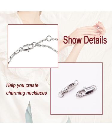 925 Sterling Silver Lobster Claw Clasp with Jump Rings - 10mmx4mm - 3 Pack - Made in Italy - Buy Online on SooperMarket.com