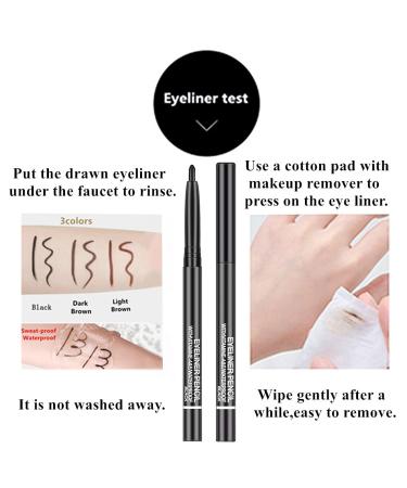 6 Pack Gel Eye Liner Pencils - High Pigment Eyeliner Makeup in Black, Light Brown, Dark Brown - Smooth & Easy to Apply Eyeliner Stick - Buy Online on SooperMarket.com