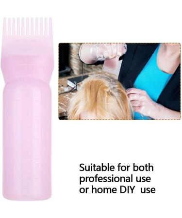 Norhogo 2 Pieces Hair Dye Brush Bottle Root Comb Applicator - Pink - Buy Online on SooperMarket.com