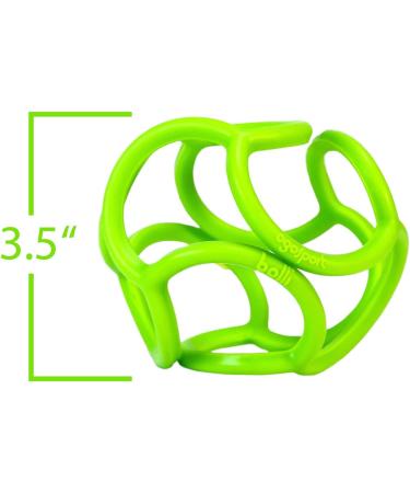 OgoBolli Teething Ring Tactile Sensory Ball Toy - Soft Non-Toxic Silicone - Green | Ages 3 Months - Buy Online on SooperMarket.com