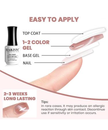 9D Cateye Gel Nail Polish - Nude Sheer Pink with Silver Glitter - 15ml Single Bottle with Magnet Stick - UV/LED Curing - Soak Off - Home Salon - Buy Online on SooperMarket.com