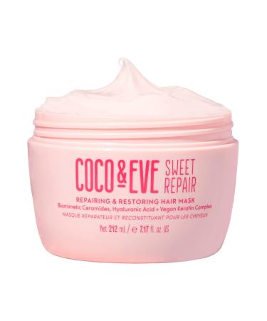 Coco & Eve Sweet Repair Repairing and Restoring Hair Mask. Blend of Biomimetic Ceramides  Hyaluronic Acid  Vegan Keratin. Repair Dry Damaged Hair by Heat or Chemical  Increase Hydration & Shine (7.2 fl oz)