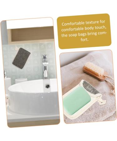 Baluue 16 Pcs Black Linen Soap Bag Soap Saver Soap Exfoliating Body Bar Soap Foaming Soap Foam Soap Flax - Buy Online on SooperMarket.com