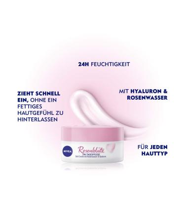 NIVEA Rose Care Moisturising Gel Cream - Organic Rose Water & Hyaluronic Acid  50ml - Buy Online on SooperMarket.com