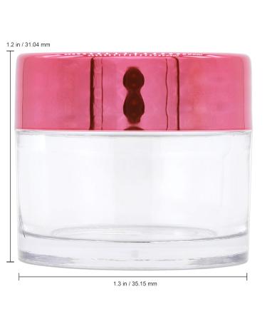 Beauticom 7g Thick Wall Clear Acrylic Jars - Leak Proof for Cosmetics & Beauty | 72 Pieces with Metallic Rose Pink Gold Lids - Buy Online on SooperMarket.com