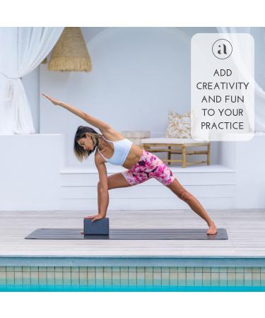 Yoga Blocks 2 Pack - High Density Lightweight EVA Foam - Leopard Print Yoga Bricks - Home and Travel Set - Buy Online on SooperMarket.com