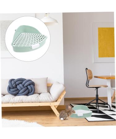 CIYODO Box Rabbit Toilet Plastic Pet Toilet Guinea Pig Toilet Bunny Cage Supply Small Pet Corner Toilet Rabbit Training Potty Hamster Potty Trainer Rabbit Potty Cage Bunny Toilet 25X20X10CM Green - Buy Online on SooperMarket.com