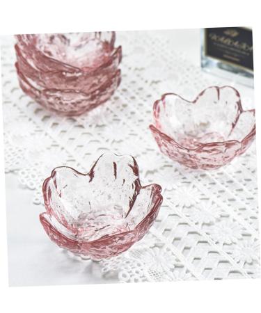 ABOOFAN 6 Pcs Cherry Blossom Dish Mini Condiment Pot Sushi Condiment Plate Ice Cream Bowl Cake Fruit Plate Mini Plates Flavor Seasoning Plate Dessert Small Glass Food Pink Sauce - Buy Online on SooperMarket.com