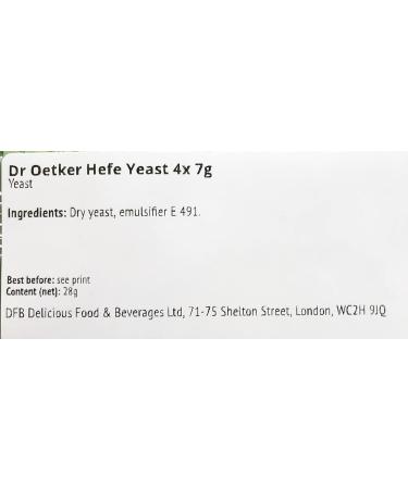 Dr Oetker Hefe Yeast 4X 7G - Premium Quality Instant Yeast Pack - Buy Online on SooperMarket.com