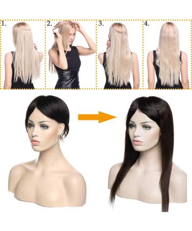 Silk-co One Piece Wire in Hair Extensions 20inch Long Straight Hairpiece No Clip Synthetic Hair Wire String Redish Brown - Buy Online on SooperMarket.com
