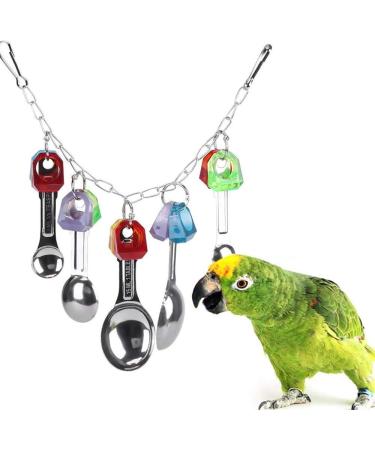 Ycnpeatt 1Piece Bird Swing Toys Parrot Hanging Chewing Toys for Parakeet Cockatiel Conure Cockatoo Macaw African Greys Parrot Cage Toys Blue - Buy Online on SooperMarket.com