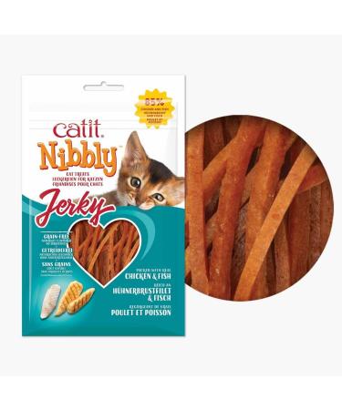 Catit Nibbly Jerky Chicken and Fish Recipe + Catit Nibbly Grills Chicken and Scallop Recipe (1 oz each) Chicken and Fish + Chicken and Scallop - Buy Online on SooperMarket.com
