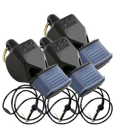 Fox 40 Classic CMG w/Breakaway Lanyard 3 Pack Black