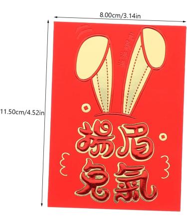 PRETYZOOM 30pcs 2023 Year of The Rabbit Red Packets Rabbit Red Envelopes Lucky Money Envelopes 2023 Rabbit Year Red Envelopes Red Purse New Year Red Packets Personality New Year's Bag Paper As Shown 1 11.5X8CM - Buy Online on SooperMarket.com