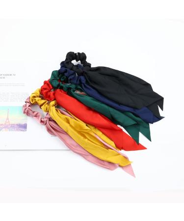 12 Pack Colorful Satin Hair Bows Scrunchies for Girls - Hair Ties Ponytail Holders for Thick Hair - Elastic Hairbands Accessories for Women - Buy Online on SooperMarket.com