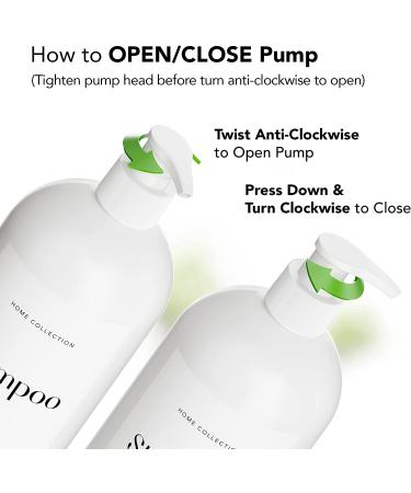 MOIIKKO 32oz Refillable Shampoo and Conditioner Bottles - Pack of 3, White Dispensers with Waterproof Labels - Modern Bathroom Accessories - Buy Online on SooperMarket.com