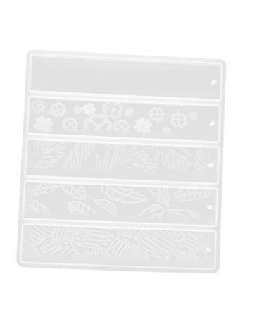 STOBOK 4 Cavity Bookmark Maker 2pcs Bookmark Mold Rectangle Student Silica Gel Chocolate Fondant Molds White 2x2pcs 15.8X14.8cmx2pcs