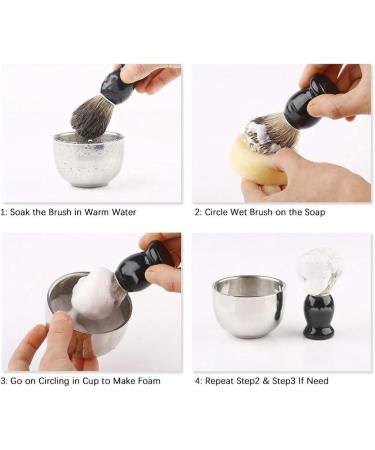 Plplaaoo Premium Shaving Brush - Resin-Based Razor Brush for Men | Ideal for Home & Salon Use - Buy Online on SooperMarket.com
