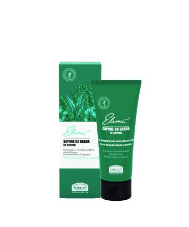 Helan Elem - Shaving Soap in Cream with Coconut Oil Echinacea and Centella Asiatica against Irritations and Razor Burns - Moisturising and Refreshing Mens Aftershave Products - Made in Italy 100 ml