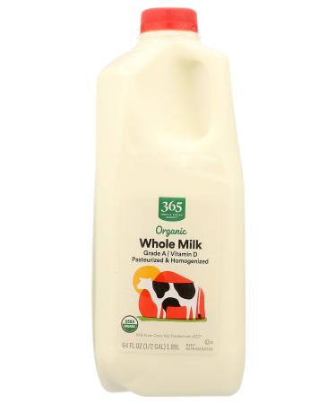 365 by Whole Foods Market, Milk Whole Organic Homogenized, 64 Fl Oz (Packaging May Vary)