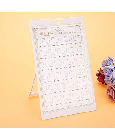 Nail Polish Color Card Dekaim Nail Art Display Stand Nail Polish Gel Color Display Card Nail Practice Manicure Tool(White) - Buy Online on SooperMarket.com