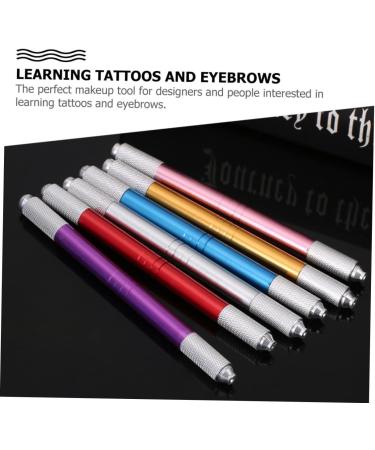 Gogogmee 7pcs Embroidery Pen Microblading Eyebrow Pen Eyebrow Needle Pen Pen Aluminum Alloy - Buy Online on SooperMarket.com