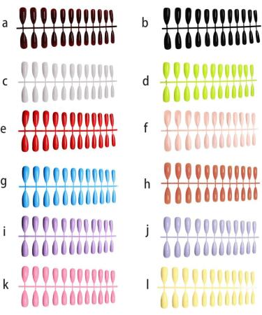 Dajidafu 1 Set False Nails Long Press Nail Tips Full Cover Artificial Fingernails Nail Art Simple Style for Women Girls Beginners SM17P63 Red - Buy Online on SooperMarket.com