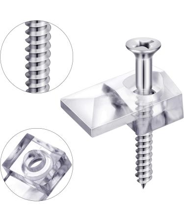 20 Pack Mirror Holder Clips Kit - Glass Retainer Clips for Mirror Hanging Hardware - Includes Screws - For Fixing Mirror Cabinet Door (Classic Style) - Buy Online on SooperMarket.com