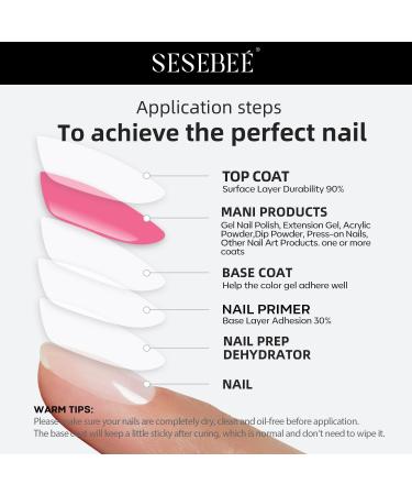 15ml No Wipe Gel Top Coat and Base Coat Set for Long Lasting Nail Art - Clear Shine Gloss - Resin Tested Formula - Nail Primer - Buy Online on SooperMarket.com