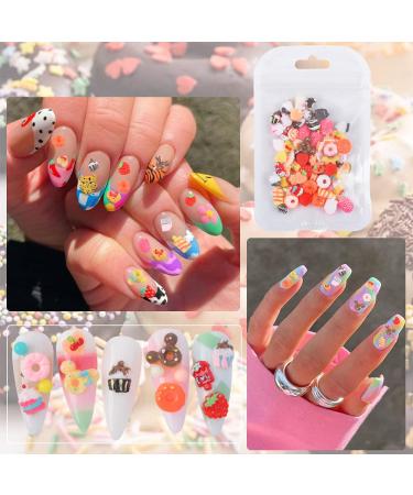 100Pcs Resin Candy Sweet Charms for DIY Nail Art Craft - Cute Slime Charms Beads for Ice Cream Design - Includes Tweezers - BAIYIYI - Buy Online on SooperMarket.com
