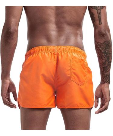 Ronony Men's Short Pants - Quick-Dry Summer Sports Shorts for Running & Training | Fitness Jogging Pants with Pockets (M Z004 #Orange) - Buy Online on SooperMarket.com