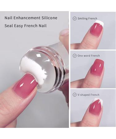 French Tip Nail Stamp 6PCS Nail Art Stamper Kit Clear Silicone Nail Stamping Long Short Jelly Stamper for Nails with Scrapers French Nail Stamper Kit French Tip Nail Tools French Manicure Kit - Buy Online on SooperMarket.com