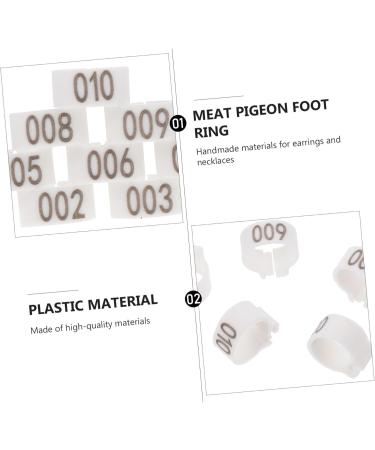 Yardwe 300 Pcs Pigeon Anklet Chicken Drumsticks Tag Plastic Foot Ring for Pigeon Poultry Pen Parrot Baby 1.3X1.3CMx3pcs Whitex3pcs - Buy Online on SooperMarket.com