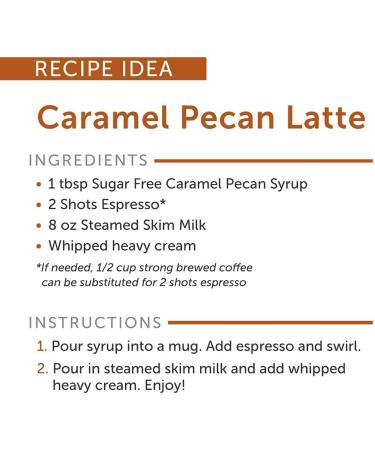 Jordan's Skinny Syrups Sugar-Free Coffee Syrup Caramel Pecan Flavoring for Chai Latte Protein Shake and More - Zero Calorie Gluten-Free Keto Friendly - 750ml (25.4 Fl Oz) - Buy Online on SooperMarket.com
