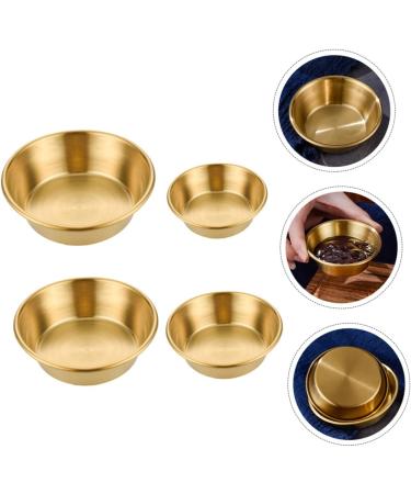 PRETYZOOM 4pcs Seasoning Dish Small Seasoning Plate Individual Teaspoon Rest Metal Portion Cups Dry Fruit Seasoning Bowls Tea Spoons Stainless Household Soy Sauce Stainless Steel - Buy Online on SooperMarket.com
