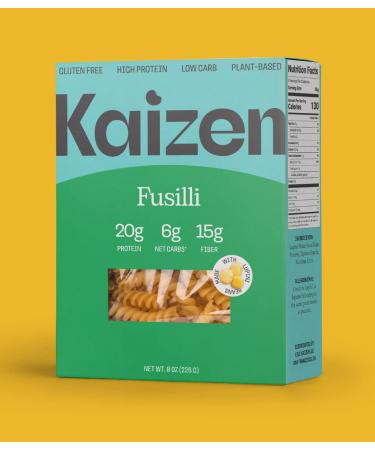 Kaizen Low Carb Pasta Fusilli - Gluten-Free, High Protein, Keto Friendly, Plant Based - 8oz (Pack of 3) - Buy Online on SooperMarket.com