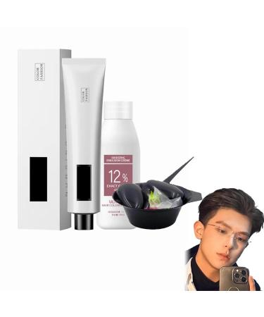 Dyemiss Color Shampoo Dyemiss Hair Coloring Shampoo No Bleaching Hair Nourishing Coloring Hair Dye Dyemiss Hair Dye Diy Fashion Hair Dye for Men and Wome (Color : Black tea)