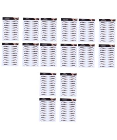Beavorty 16 pcs eyebrow stickers make up kit 6d eyebrows Artificial Eyebrow semi-permanent stencil 3d