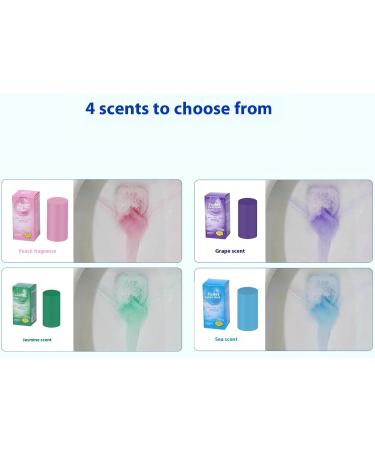 Upgraded Concentrated Descaling Toilet Cleaning Stick Effective Powerful Deep Cleaning Long-Lasting Freshness Four Scents Of Toilet Bowl Cleaners Stick For Bathroom Cleaning (Jasmine Grapes 4pcs) - Buy Online on SooperMarket.com